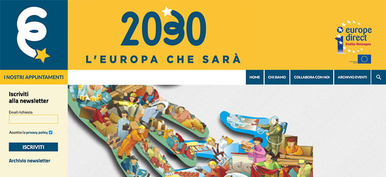 sito web e newsletter Europa 2030 Redesign Agenzia Comunicazione Bologna