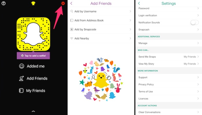 snapchat-settings