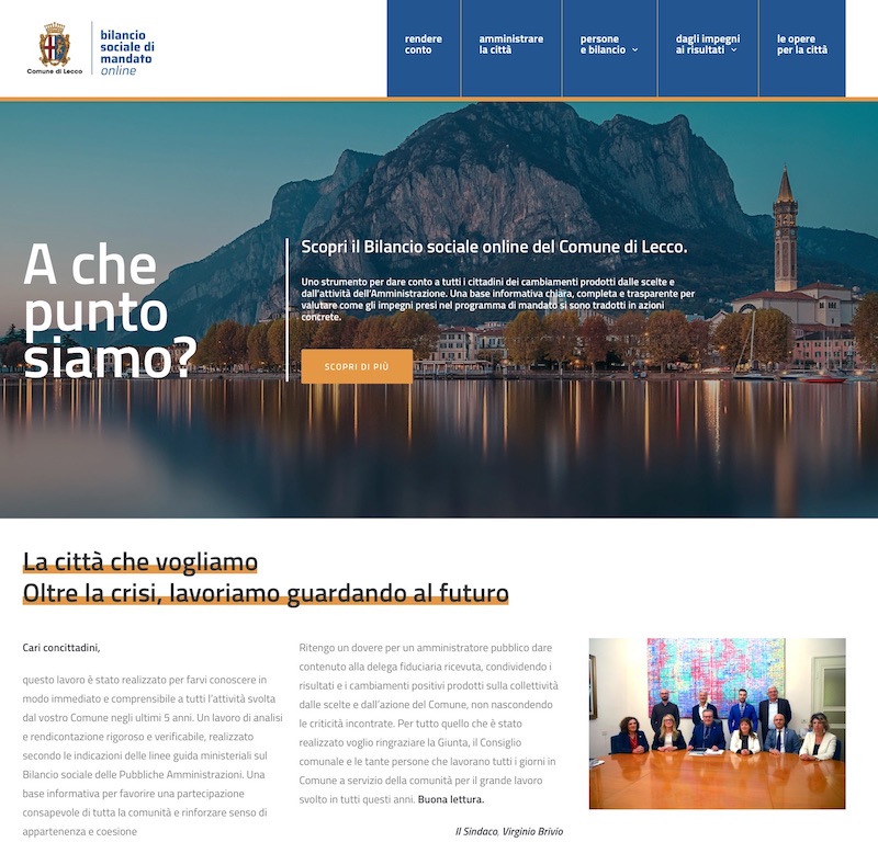 Bilancio Sociale Lecco realizzato da Redesign Agenzia Comunicazione 