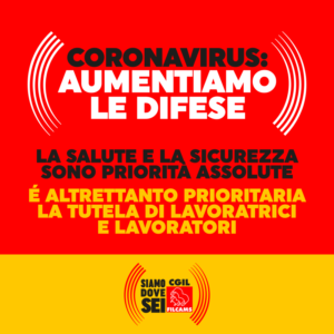 Coronavirus Campagna Filcams di Redesign Agenzia Comunicazione Bologna